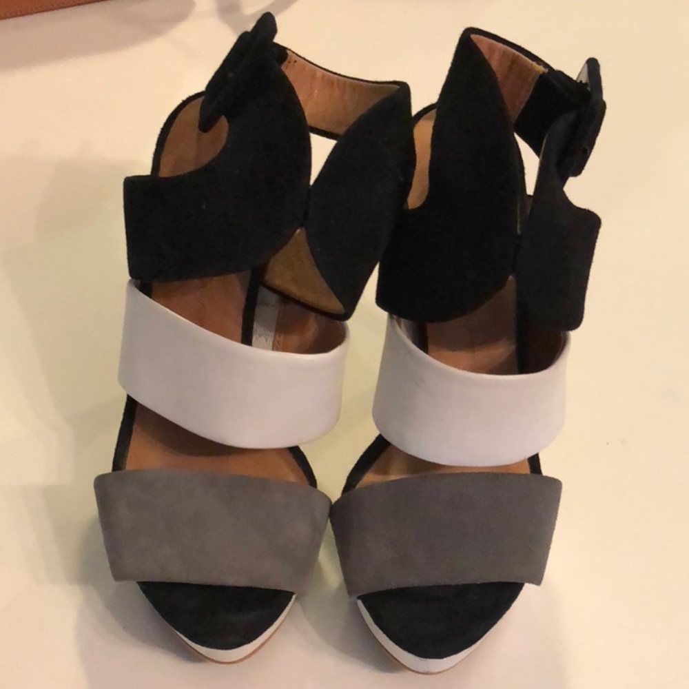 ZARA WOMAN COLOR BLOCK HIGH HEELS